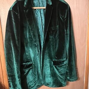 Men's Green Velvet Blazer